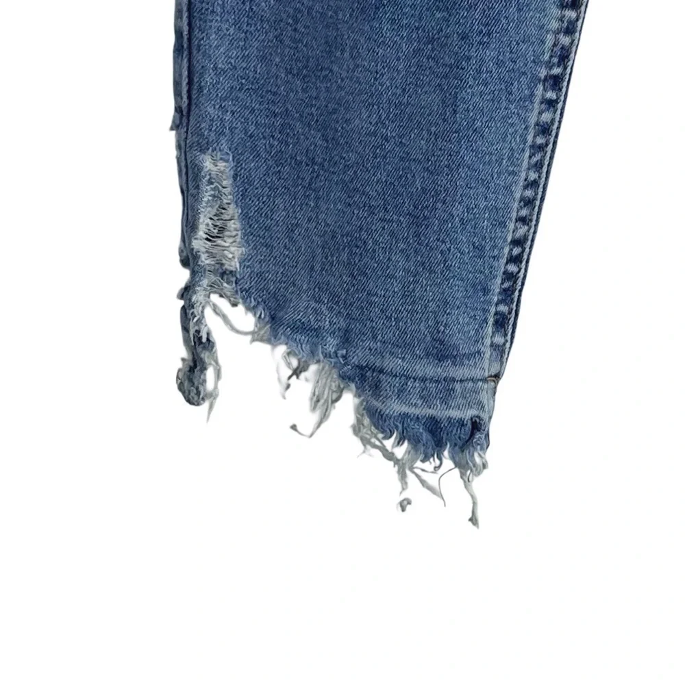 TOPSHOP Men's High Quality Blue Skinny Jeans with Chewed Up Ankles Petite 34W